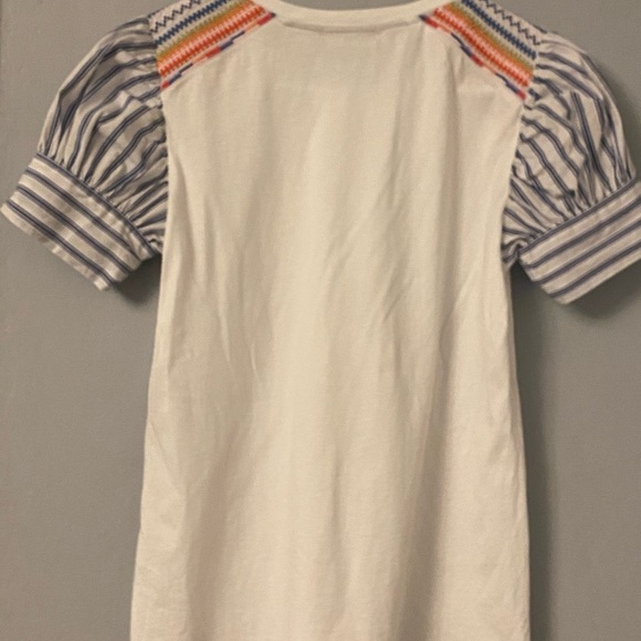 In2 by InCashmere White Tee with Multicolor Sleeves - Picture 3 of 10